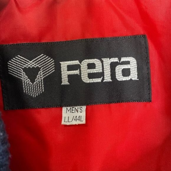 FERA 80’s vintage mens retro ski jacket blue and red size size 44L - Picture 5 of 16